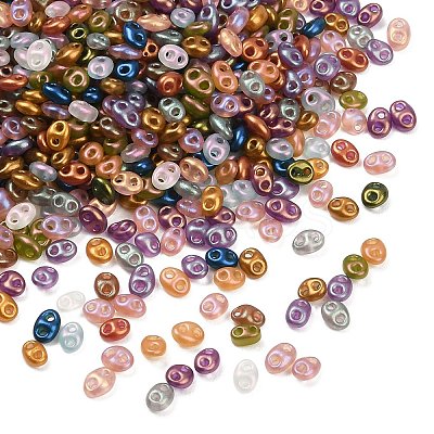 Metallic Colours Glass Seed Beads EGLA-K064-05-1