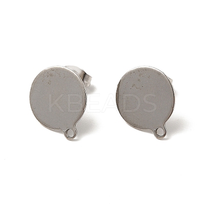 Non-Tarnish 201 Stainless Steel Stud Earring Findings STAS-D244-28P-B-1