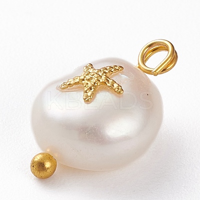 Natural Keshi Pearl Pendants PALLOY-JF00594-01-1