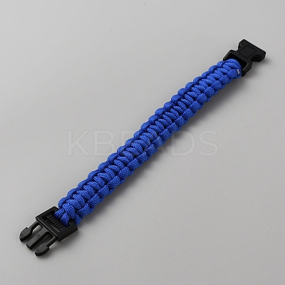 Survival Polyester Cord Bracelet with Plastic Clasps for Hiking Camping Outdoor BJEW-WH0018-54D-1