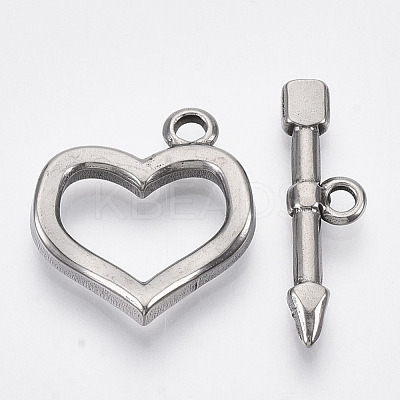 Non-Tarnish 304 Stainless Steel Toggle Clasps STAS-N087-06-1