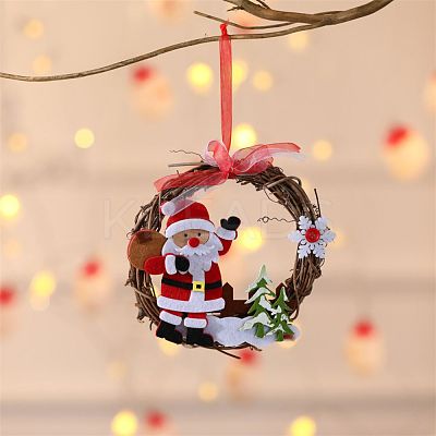 Circle Shape Rattan Vine Branch Wreath Hoop DIY-B022-01E-1