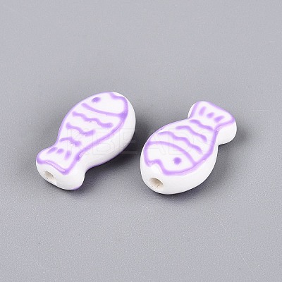 Handmade Porcelain Ceramic Beads PORC-Q005-05F-1
