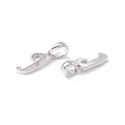 Rack Plating Eco-Friendly Brass Letter Pendants KK-K265-02P-J-1