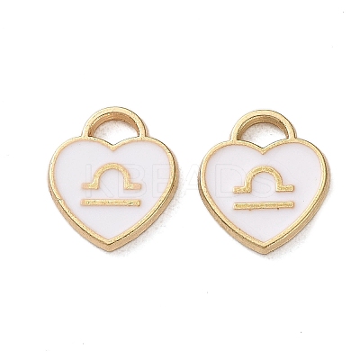 (Defective Closeout Sale: Enamel Yellowing) Golden Alloy Enamel Charms ENAM-XCP0001-47D-1