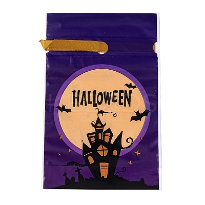 50Pcs Rectangle Halloween Candy Plastic Bags ABAG-U001-01L-1
