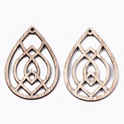 Unfinished Hollow Wood Big Pendants WOOD-N006-112-1