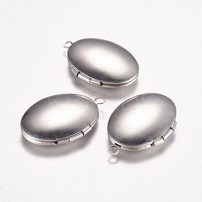 Tarnish Resistant 316 Stainless Steel Locket Pendants X-STAS-G168-15P-1