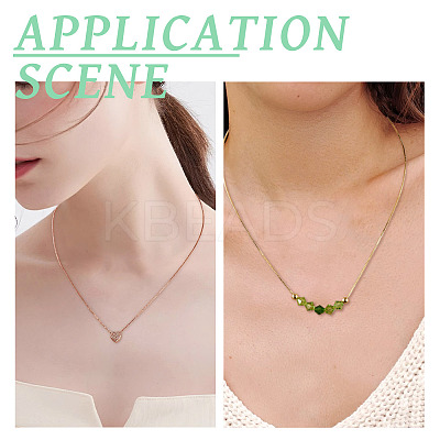 6Pcs 3 Colors Brass Box Chain Necklaces NJEW-TA0001-20-1