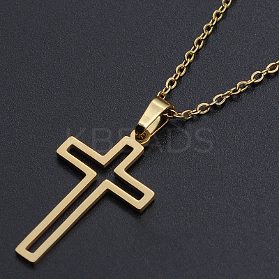 201 Stainless Steel Pendant Necklaces LS-NJEW-S105-JN534-45-2-1