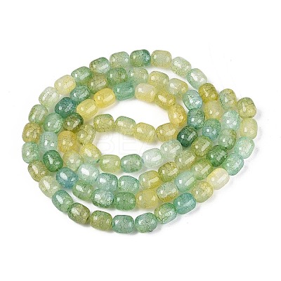 Baking Paint Crackle Glass Beads Strands DGLA-N019-01B-08-1