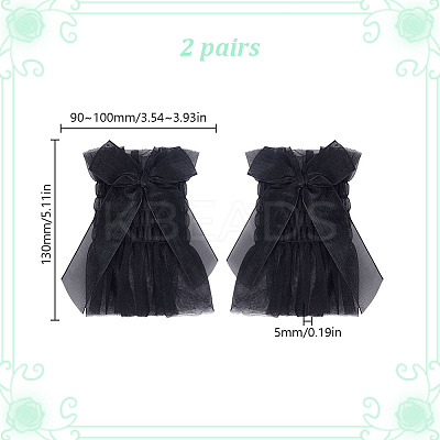 Bowknot Nylon Lace Sleeves DIY-WH0888-538B-1
