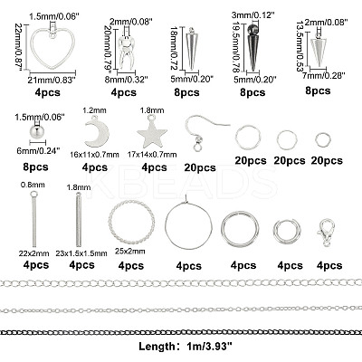 DIY Punk Earring Necklace Making Kits DIY-AR0002-61-1