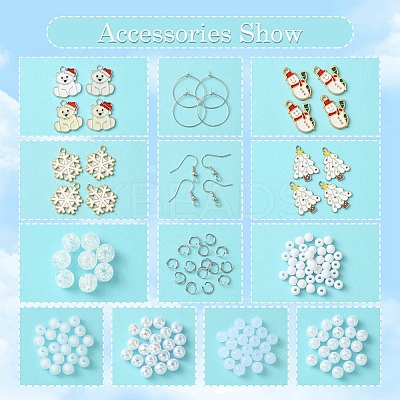Acrylic Bead DIY Earring Making Kits DIY-FS0006-67D-1