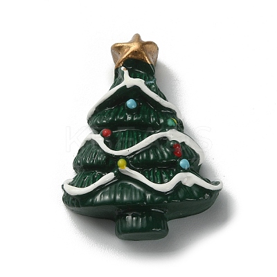 Christmas Theme Opaque Resin Cabochons LS-RESI-WH0029-33A-1