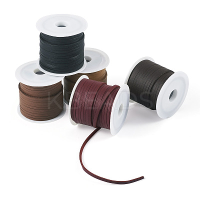 25M 5 Colors Flat Imitation Leather Cord OCOR-TA0001-46-1