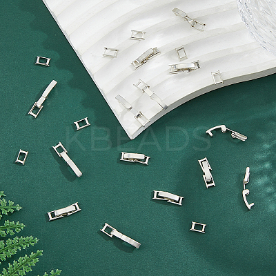 24 Sets Eco-Friendly Brass Watch Band Clasps KK-FH0007-75C-P-1