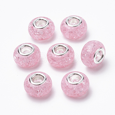 Crackle Resin European Beads RPDL-S012-B08-1