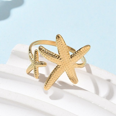 304 Stainless Steel Cuff Rings RJEW-P150-03B-G-1