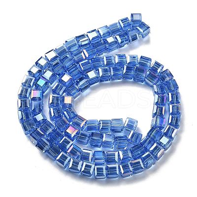 Electroplate Glass Beads Strands EGLA-H108-01A-AB05-1