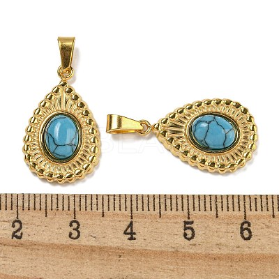 Synthetic Turquoise Pendants STAS-U024-15G-04-1