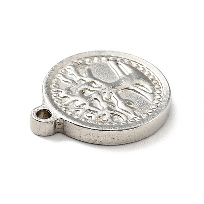 Non-Tarnish 201 Stainless Steel Machine Polishing Pendants STAS-G261-24P-1