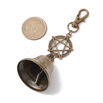 Iron Bell Pendant Decoration HJEW-JM02278-1