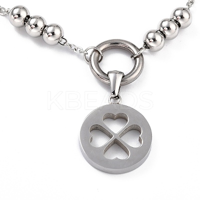 Non-Tarnish 304 Stainless Steel Pendant Necklaces NJEW-L458-080P-1