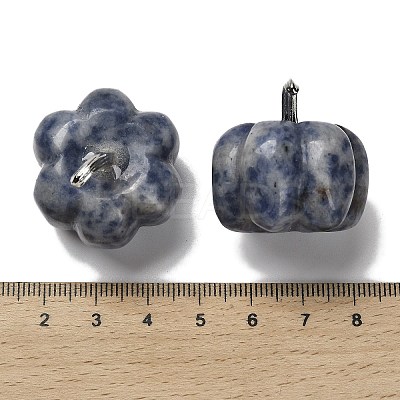 Natural Blue Spot Jasper Bell Pepper Figurines G-Q190-02P-08-1