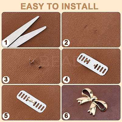 12Pcs Bowknot Alloy Decorative Buckles FIND-CP0003-69-1