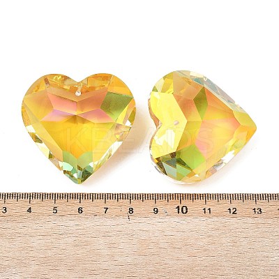Electroplate Glass Charms EGLA-M028-01I-1