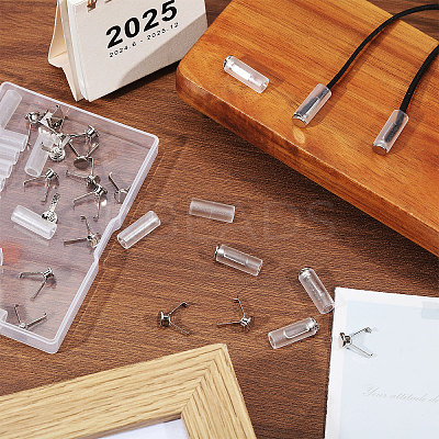 40 Sets Zinc Alloy with Resin Cord Ends FIND-CA0010-66P-1