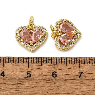 Brass Micro Pave Cubic Zirconia Pendants KK-A271-12G-1
