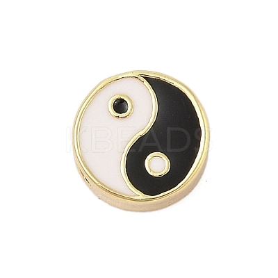 Rack Plating Brass Enamel Beads KK-Z074-04G-1