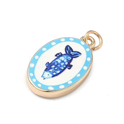 Brass Enamel Pendants LS-ENAM-I086-08A-1