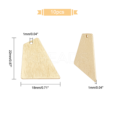 10Pcs Brass Pendants KK-FH0002-59-1