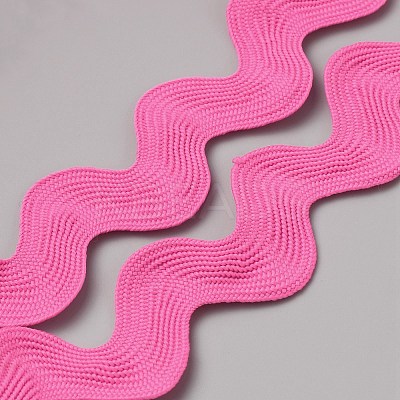 Polyester Wavy Fringe Trim Ribbon OCOR-WH0080-45G-1