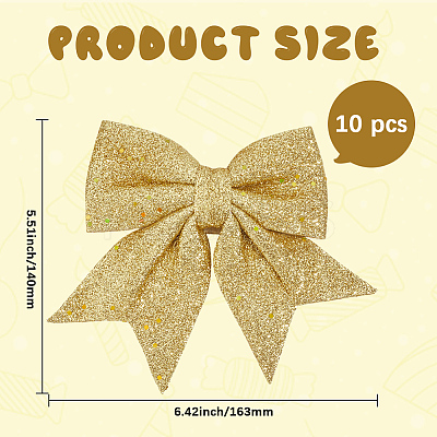 10Pcs Glitter Foam Bowknot Ornament Accessories FIND-GF0008-55B-1