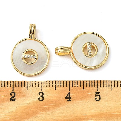 Brass Micro Pave Clear Cubic Zirconia Pendants KK-M277-05A-G-1
