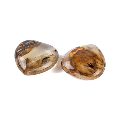 Synthetic Tigerskin Glass Healing Stones G-G020-01W-1