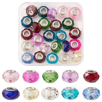 25Pcs Handmade Glass European Beads GLAA-FS0001-53-1