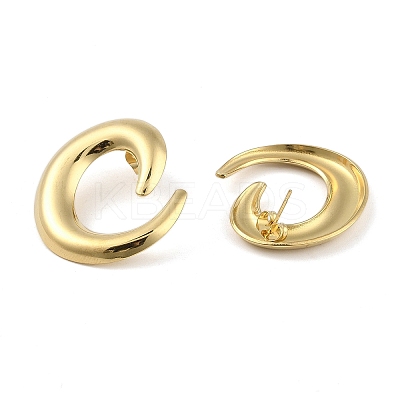 Left and Right Ion Plating(IP) 304 Stainless Steel Stud Earrings for Women EJEW-B050-03G-1
