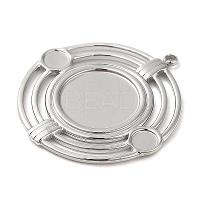 Non-Tarnish 304 Stainless Steel Pendant Cabochon Settings LS-STAS-K263-44P-1