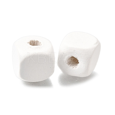 Spray Painted Wooden Beads WOOD-P021-01C-30-1