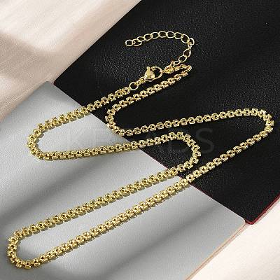 Brass Link Chain Necklaces for Women X-NJEW-K282-06G-1