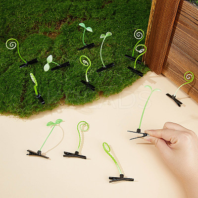 32Pcs 2 Style Bean Sprout Plastic Alligator Hair Clips PHAR-CP0001-19-1