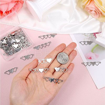 10Pcs Stainless Steel Connector Charms STAS-SZ0003-16C-1
