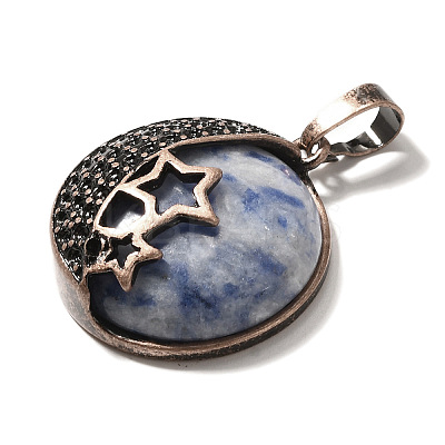 Natural Blue Spot Jasper Pendants G-P560-01R-04-1