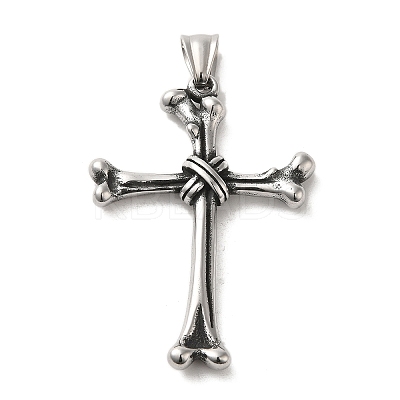 304 Stainless Steel Big Pendants STAS-D091-06AS-1