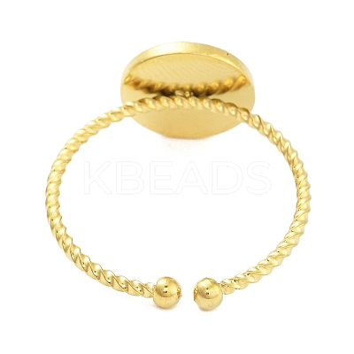 Real 18K Gold Plated 304 Stainless Steel Open Cuff Rings for Women LS-RJEW-B061-02G-03-1